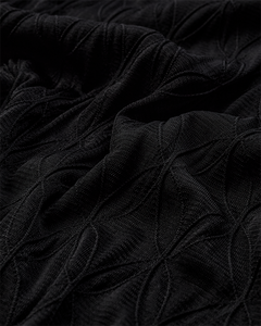 Cmhanna - Mesh Top met lange mouwen met patroon in zwart