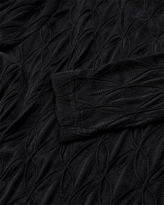 Cmhanna - Mesh Top met lange mouwen met patroon in zwart