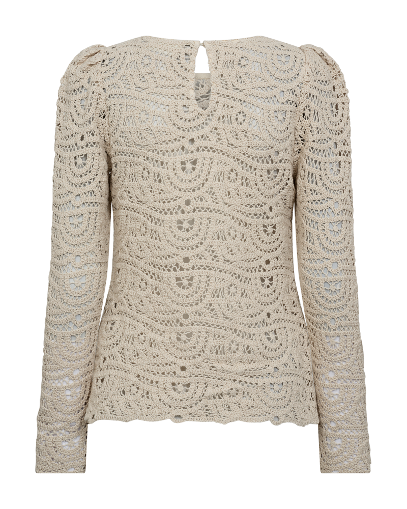 CMKARLA - CROCHET BLOUSE IN BEIGE