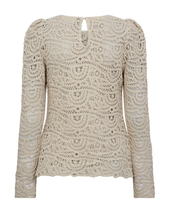 CMKARLA - CROCHET BLOUSE IN BEIGE