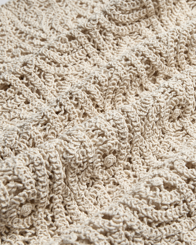 CMKARLA - CROCHET BLOUSE IN BEIGE