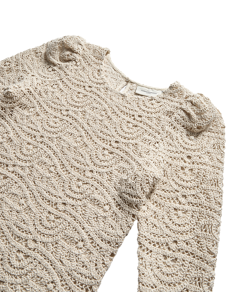 CMKARLA - CROCHET BLOUSE IN BEIGE