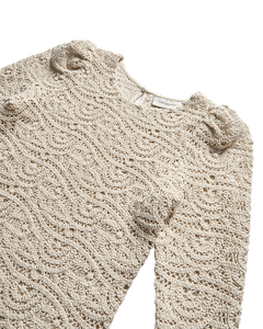 CMKARLA - CROCHET BLOUSE IN BEIGE