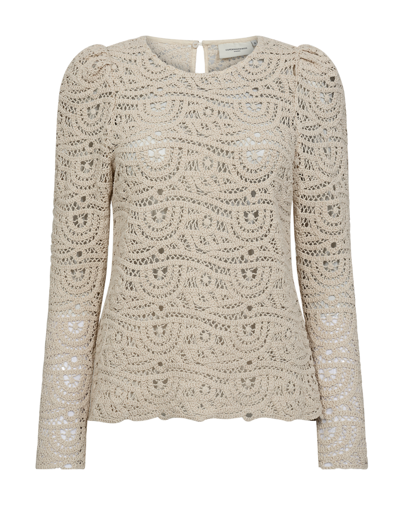 CMKARLA - CROCHET BLOUSE IN BEIGE
