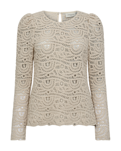 CMKARLA - CROCHET BLOUSE IN BEIGE