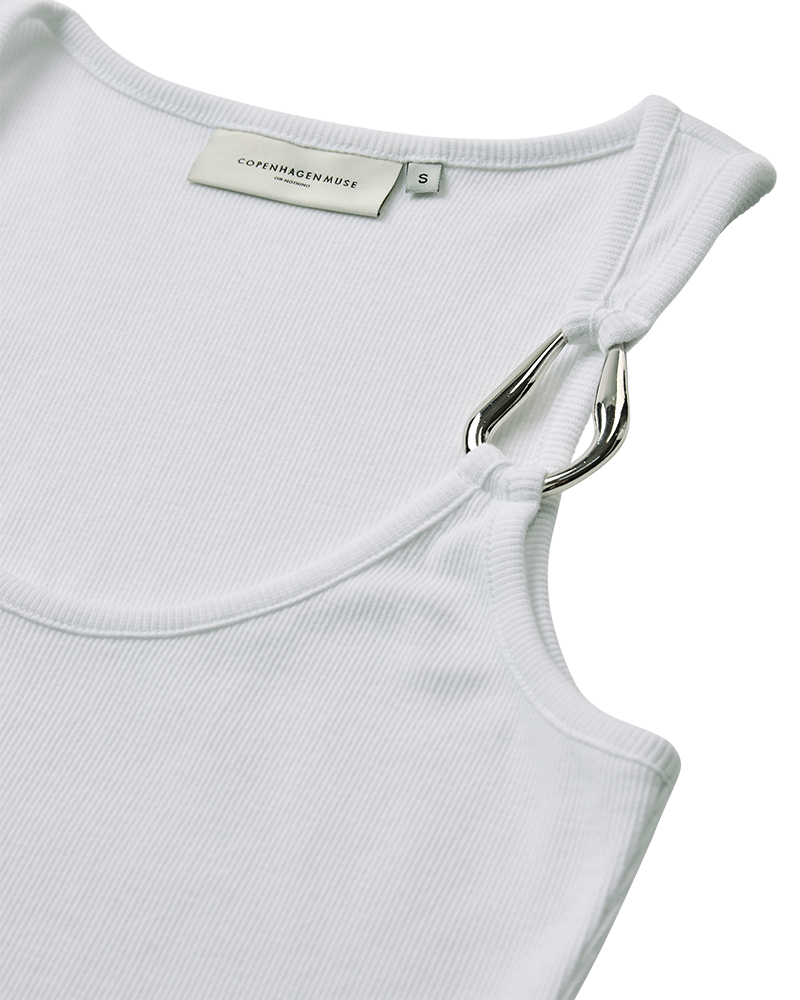 CMSIV - Top met gespeld details in het wit