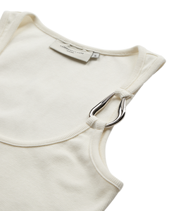 CMSIV - Top met gespeld details in off -white
