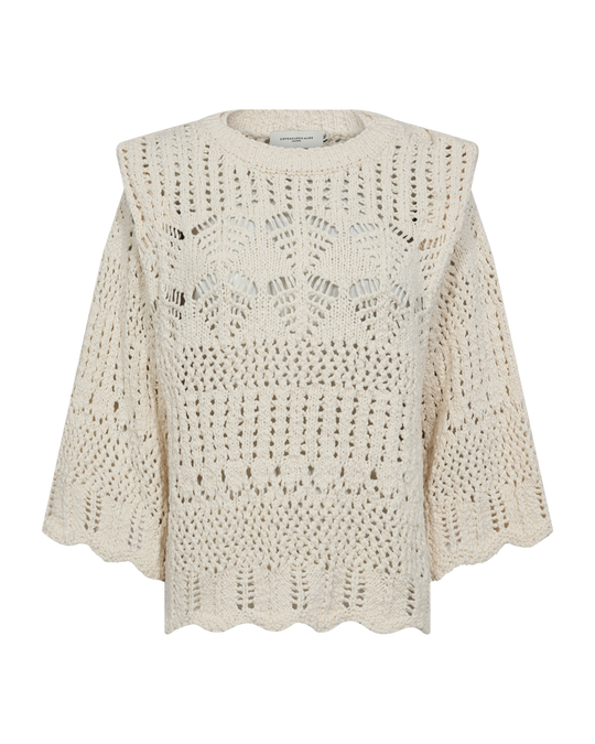 Cmmila - gebreide pullover in wit, gebroken wit