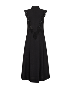 CMCOLE - FITTED DRESS WITH CUTOUT LACE IN BLACK