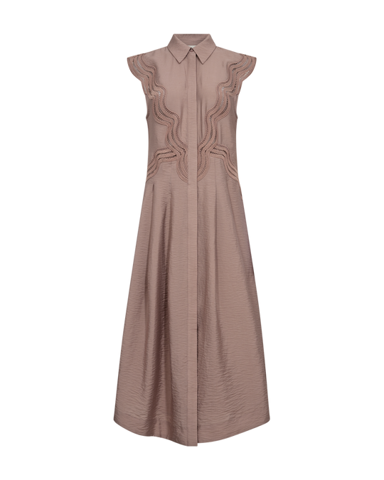 CMCOLE - DRESS WTIH LACE IN ROSE
