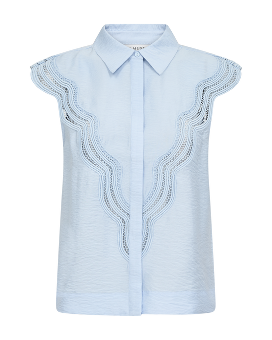 CMCOLE - LACE SHIRT IN BLUE
