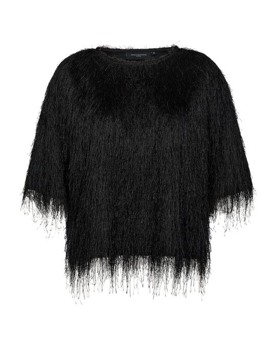 CMFallon - T -shirt met franjes in het zwart