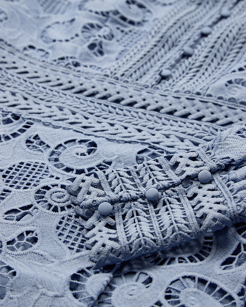 CMLANLY - DRESS WITH LACES IN BLUE