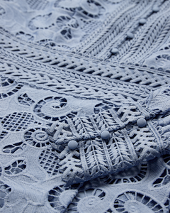 CMLANLY - DRESS WITH LACES IN BLUE