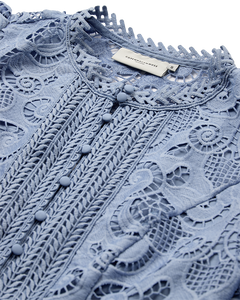CMLANLY - DRESS WITH LACES IN BLUE
