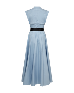CMSHIRLEY - Lange shirtjurk met riem in blauw