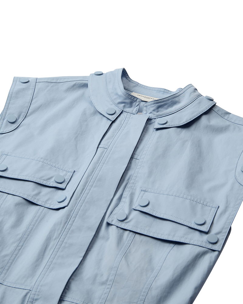 CMSHIRLEY - Lange shirtjurk met riem in blauw