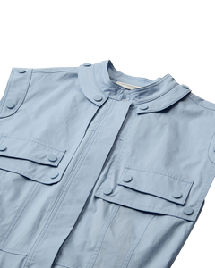 CMSHIRLEY - Lange shirtjurk met riem in blauw