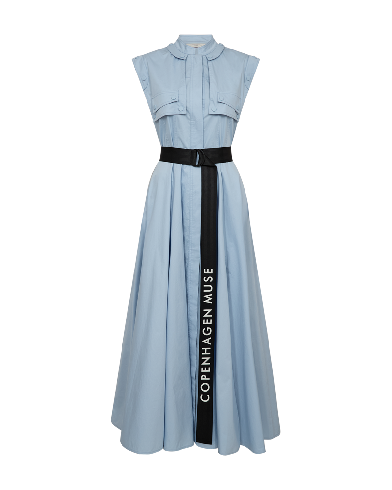 CMSHIRLEY - Lange shirtjurk met riem in blauw