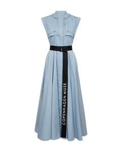 CMSHIRLEY - Lange shirtjurk met riem in blauw