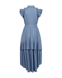 CMPLEAT - DRESS WITH ZIP FASTENER IN BLUE
