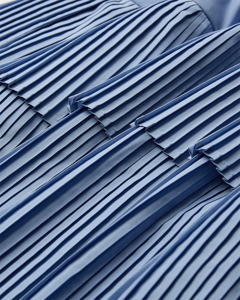 CMPLEAT - DRESS WITH ZIP FASTENER IN BLUE