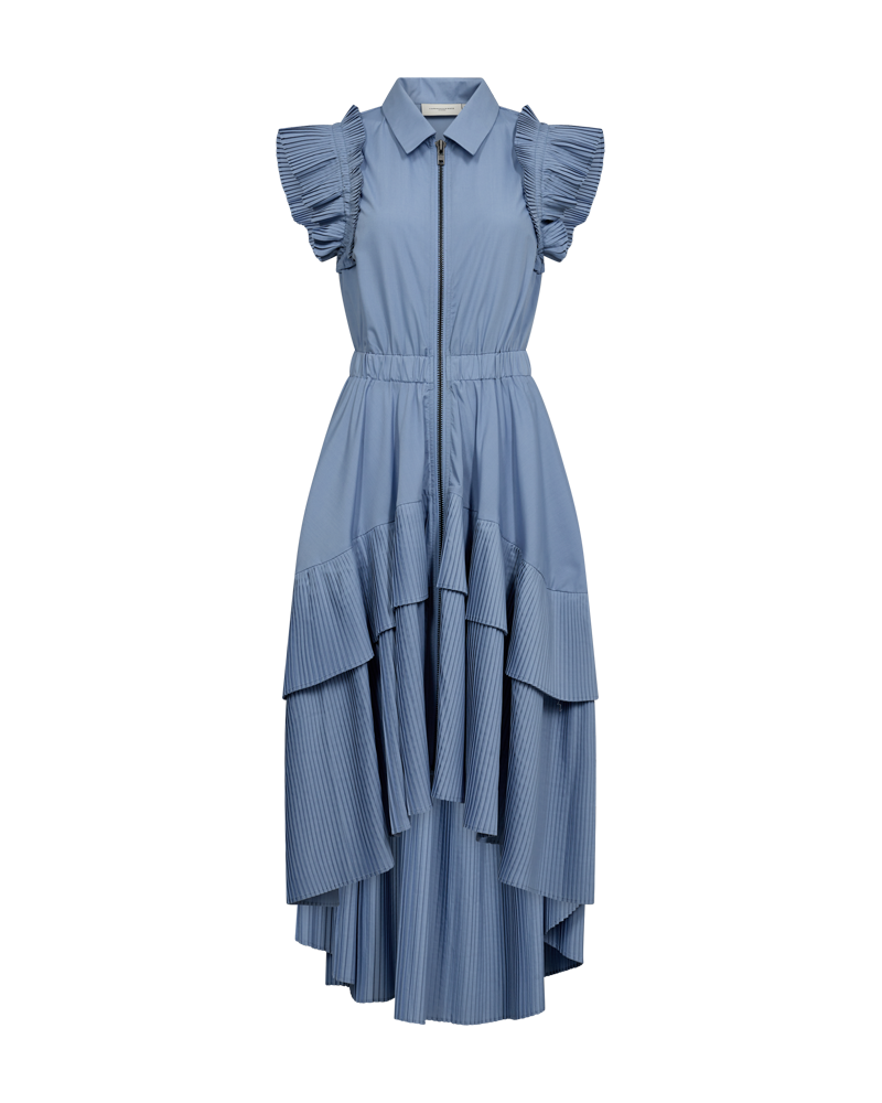 CMPLEAT - DRESS WITH ZIP FASTENER IN BLUE
