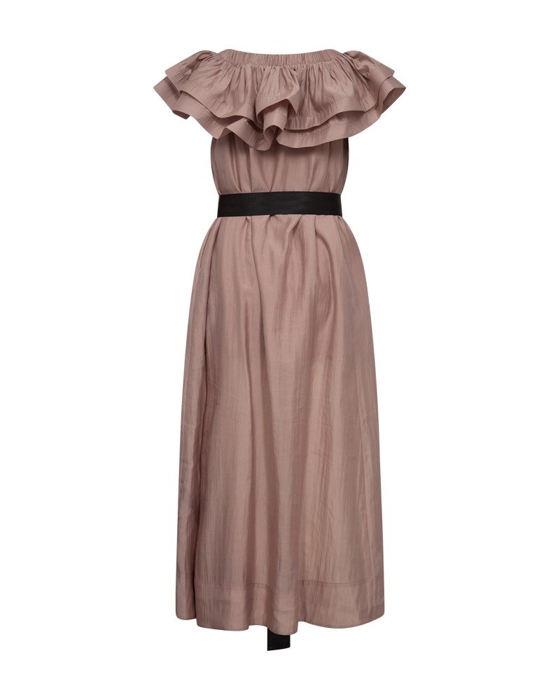 Cmmolly - off -shoulder jurk met ruches trim in roos