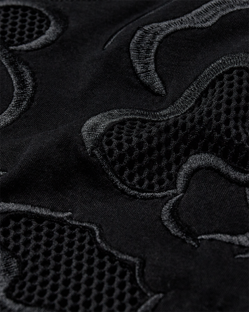 CMMUSE - T -shirt met borduurwerk in zwart