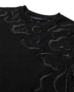 CMMUSE - T-SHIRT WITH EMBROIDERY IN BLACK