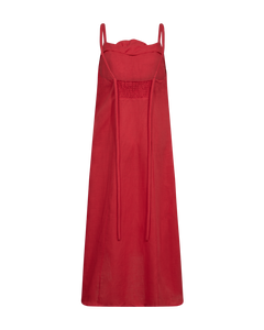 CMNATULI - DRESS WITH ROSE IN RED
