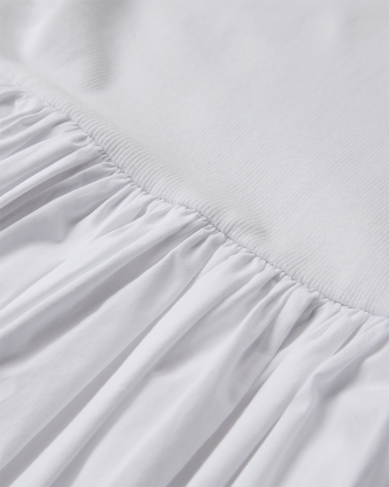 CMSIV - Jurk met balloneffect in het wit