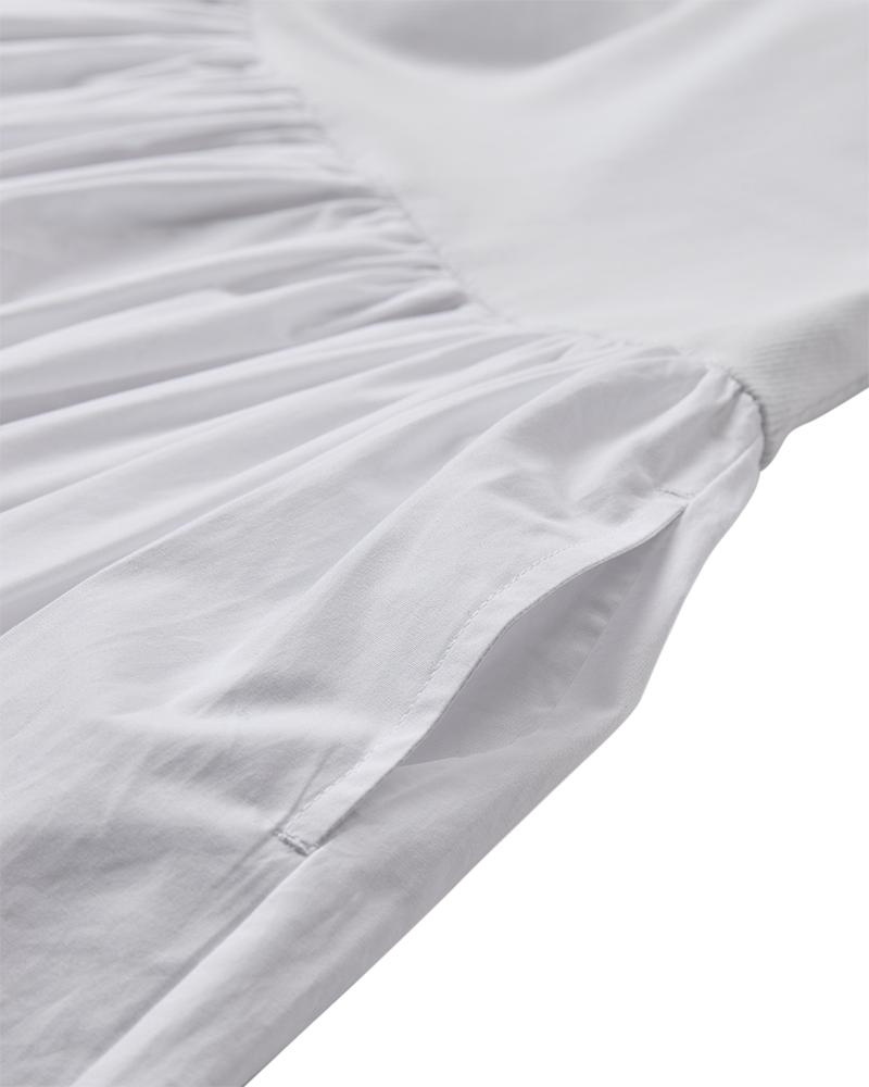 CMSIV - Jurk met balloneffect in het wit