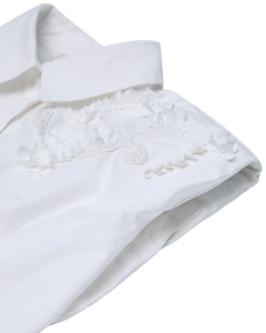 CMVATAN - SHIRT WITH HAND EMBROIDERED DETAILS IN WHITE
