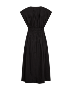 CMCRIPS - DRESS WITH SMOCK IN BLACK