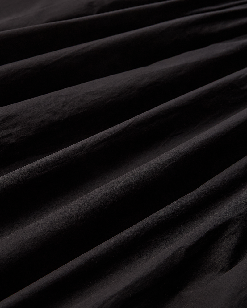 CMCRIPS - DRESS WITH SMOCK IN BLACK