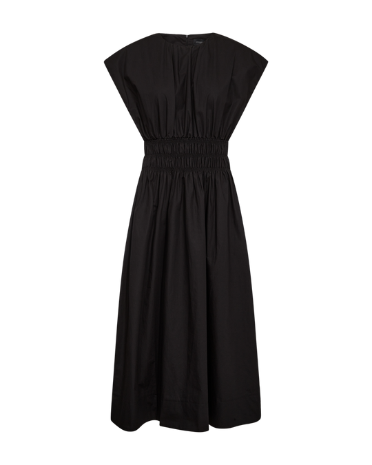 CMCRIPS - DRESS WITH SMOCK IN BLACK