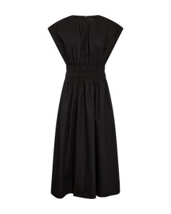 CMCRIPS - DRESS WITH SMOCK IN BLACK