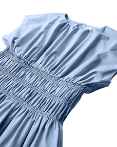 CMCRIPS - DRESS WITH SMOCK IN BLUE