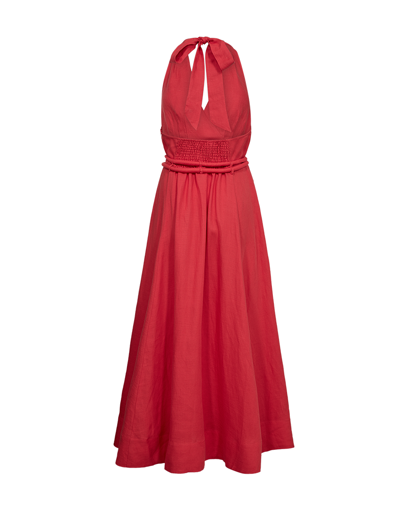 Cmnatuli - jurk met halterneck in rood