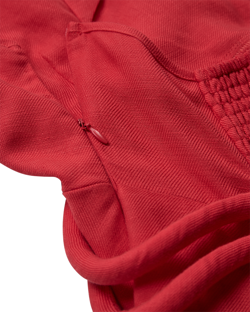 CMNATULI - DRESS WITH HALTERNECK IN RED