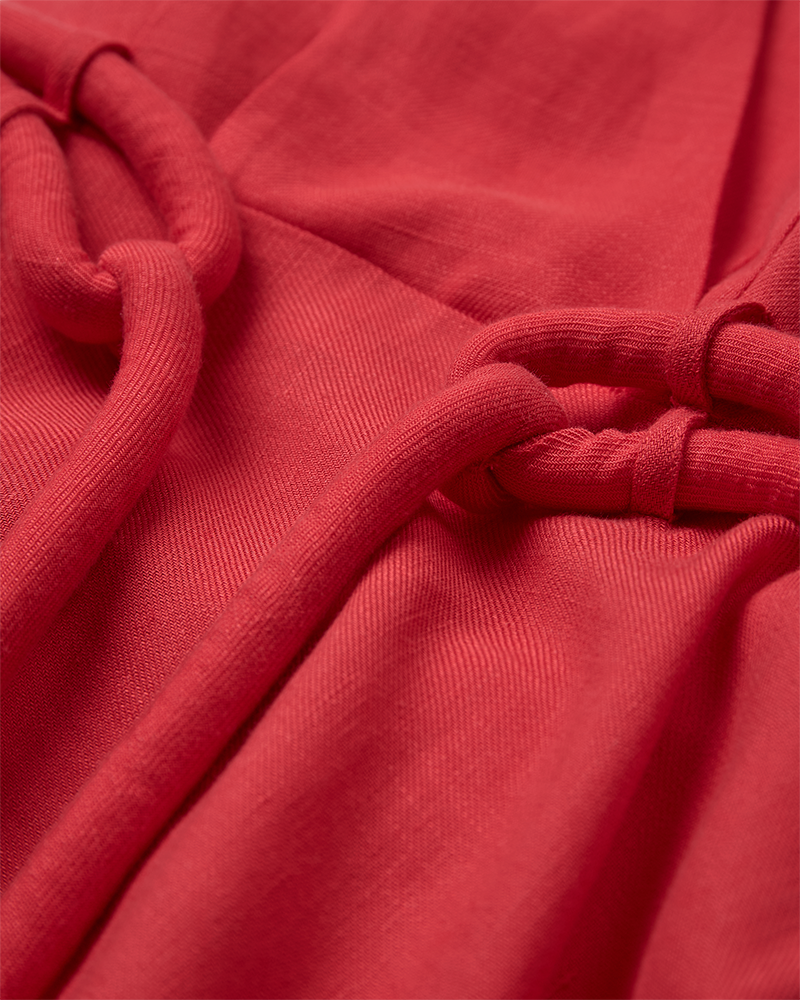 CMNATULI - DRESS WITH HALTERNECK IN RED