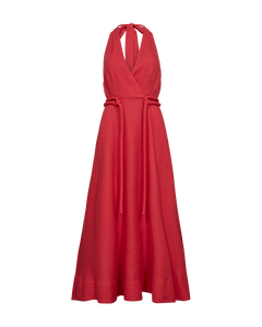 CMNATULI - DRESS WITH HALTERNECK IN RED