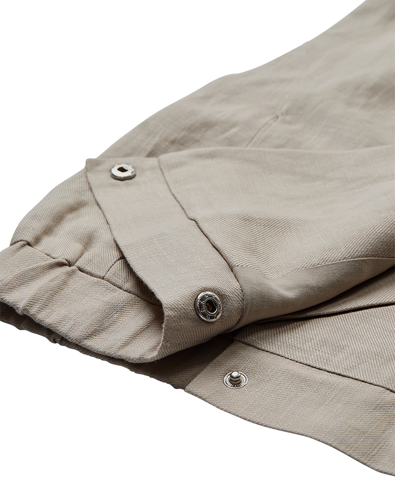 CMNATULI - WAISTCOAT WITH ELASTICATED HEMLINE IN BEIGE