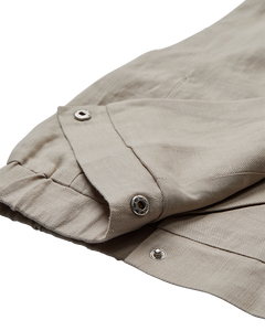 CMNATULI - WAISTCOAT WITH ELASTICATED HEMLINE IN BEIGE