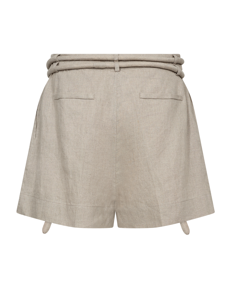 Cmnatuli - linnen shorts met trekkoorddetails in beige