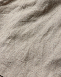 Cmnatuli - linnen shorts met trekkoorddetails in beige