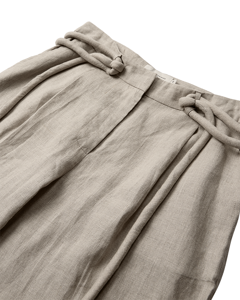Cmnatuli - broek met tekenstringdetails in beige