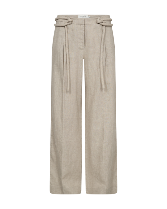 Cmnatuli - broek met tekenstringdetails in beige