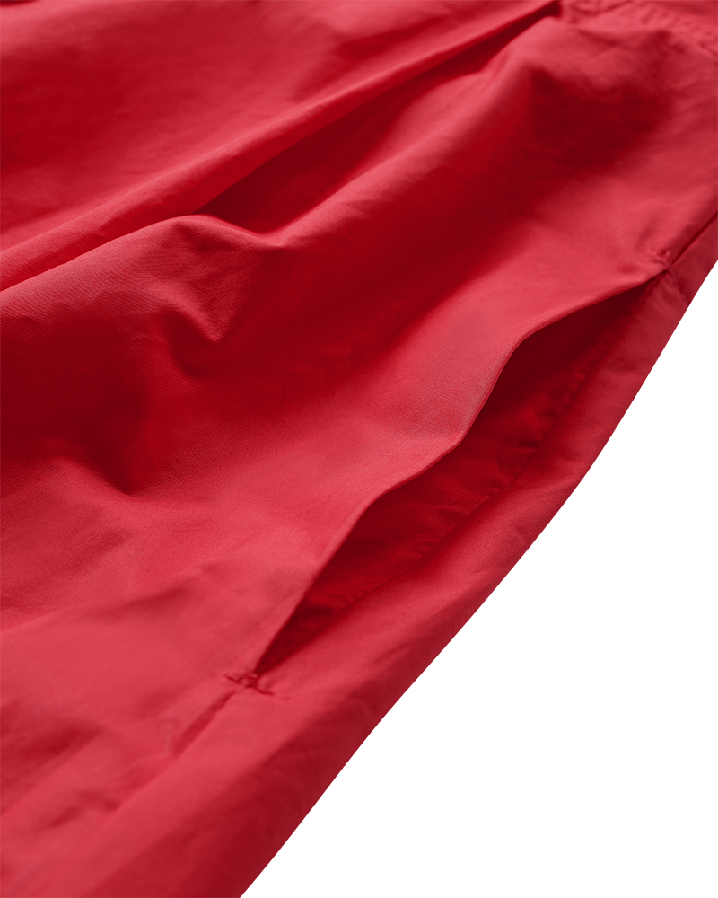 Cmpoplin - jurk met uitsparingen in rood